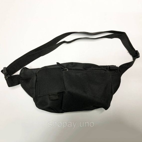 Тактична сумка‑бананка Cordura 600D, водонепроникна, 5 кишень, чорна, через плече | Зображення 4