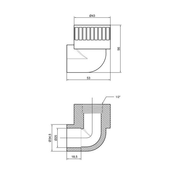 Уголок PPR Thermo Alliance 25х1/2" ВР | Зображення 1