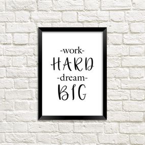 Постер у рамці Work hard dream big A5 (MT5_21M001_BL)