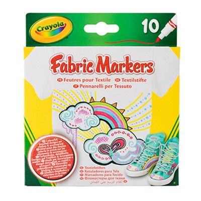 Набор для творчества Crayola Фломастеры для рисования по ткани 10 шт (58-8633)