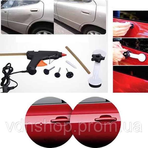 Инструмент для удаления вмятин на авто Clefers Pops-a-Den Рихтовка Своими Руками - Клей, Пистолет, Присоска в комплекте UT-83 | Зображення 2