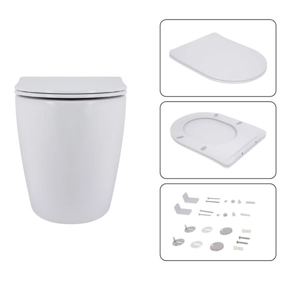 Набір Qtap Nest 4 в 1 підвісний унітаз Robin Ultra Quiet 520x365x365 + комплект інсталяції QT13332381AW47499 | Зображення 2