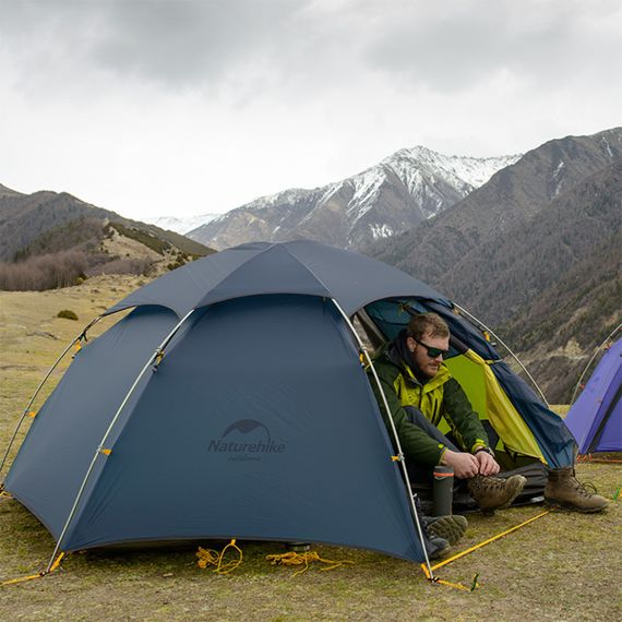 Намет двомісний зі сферичним куполом Naturehike Cloud Peak 2 NH19K240-Y, 15D, темно-синій | Зображення 8