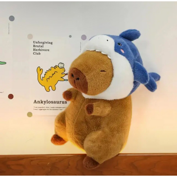 Плюшева подушка-іграшка Капібара Акула 31 см у сітчастому пакованні з гіпоалергенним наповнювачем | Зображення 5