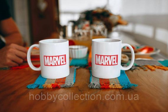 Кружка з принтом "Marvel" 330 мл Біла | Зображення 4