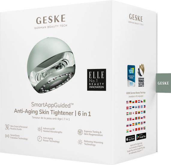 Массажер для подтяжки кожи лица GESKE Anti-aging Skin Tightener 6в1 starlight, Зеленый | Зображення 7