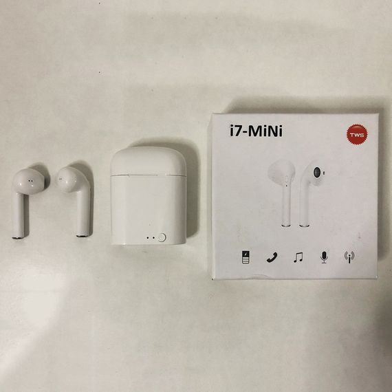 Бездротові Bluetooth навушники i7 mini TWS Stereo з боксом для зарядки. Колір білий | Зображення 8
