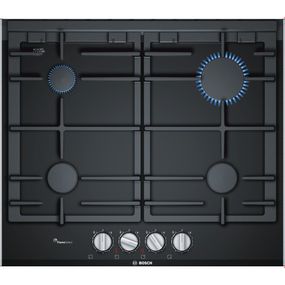 Встраиваемая газовая поверхность Bosch PRP6A6D70R - Ш-60см./газ на стекле/4 конфорки/чугун/черный (PRP6A6D70R)