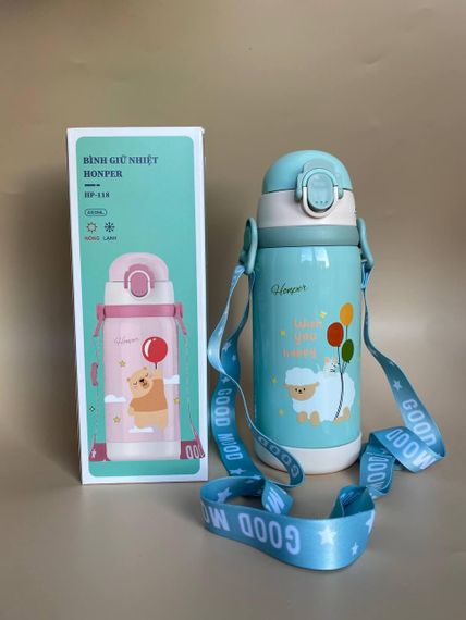 Термос дитячий для напоїв з трубочкою 450мл Зелений + щіточка в подарунок | Зображення 6