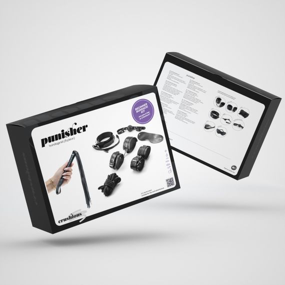 Комплект для БДСМ CRUSHIOUS Punisher чорний, 8 предметів Sex Aura | Зображення 2