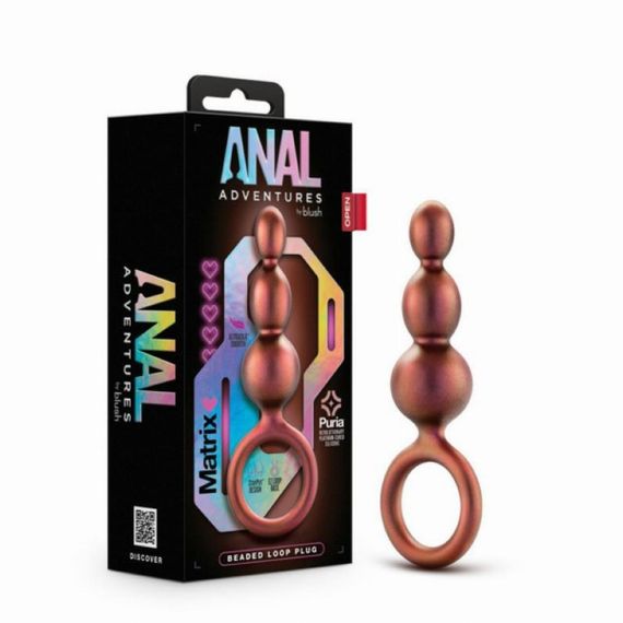 Анальна пробка з петлею з бісеру ADVENTURES MATRIX Sex Aura