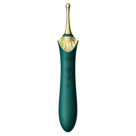 Мультифункциональный вибратор Zalo — Bess 2 Turquoise Green, 4 насадки, подогрев | Зображення 7