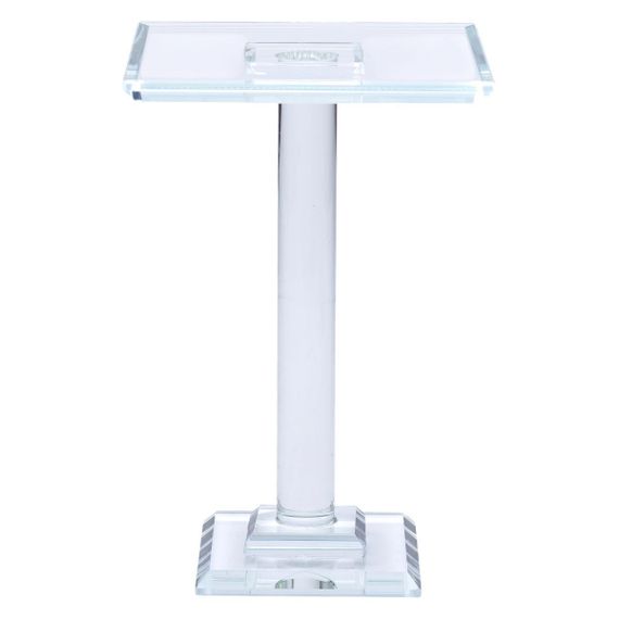 Тортівниця скляна на ніжці 12×12×18 см кругла стійка для торта, капкейків HP-4-71M | Зображення 1