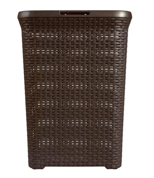 Корзина для белья пластиковая Curver Natural Style 40 л 00709 коричневая, прочная и удобная | Зображення 3