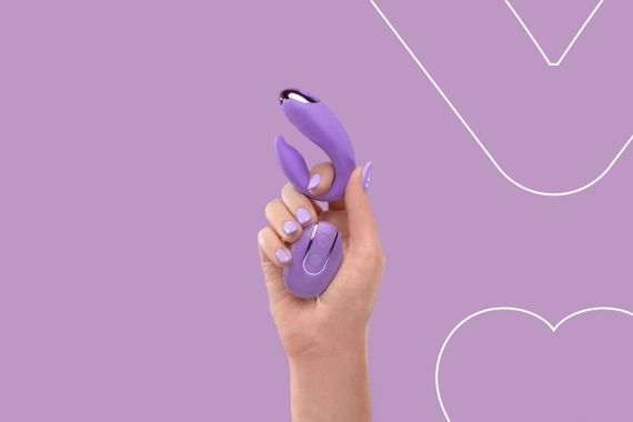 Вибратор для пар FairyGasm PleasureBerry violet, зарядный кейс, пульт ДУ Sex Aura | Зображення 9