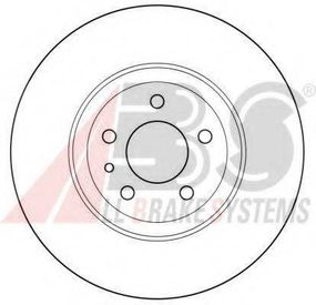 Диск гальмівний ALFA ROMEO FIAT LANCIA передн. (вир-во ABS) A.B.S. 15953 на ALFA ROMEO 168 (164)