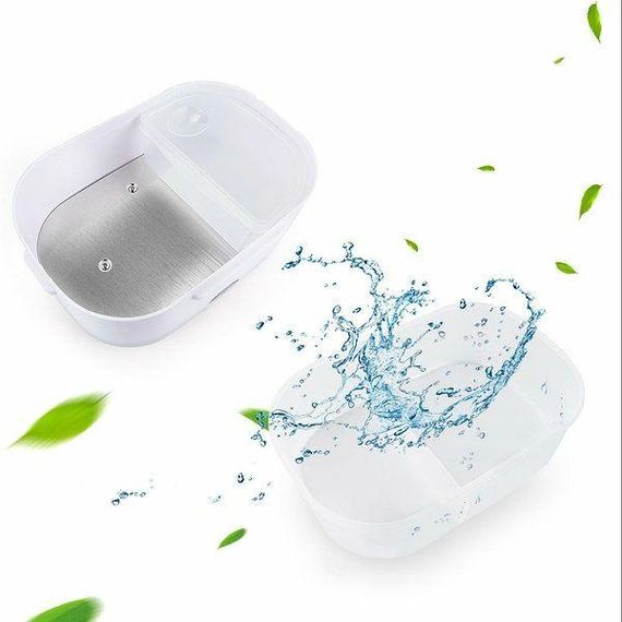 Электрический ланч-бокс контейнер Electronic Lunchbox YS 001 40 W с подогревом термос для еды Бело-салатовый | Зображення 4