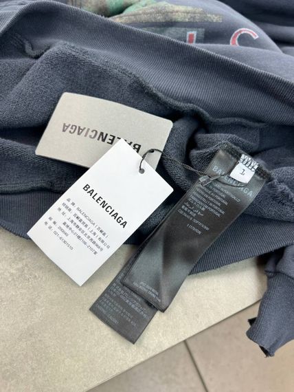 Худі сiрий Balenciaga Paris Liberty sg292 | Зображення 4