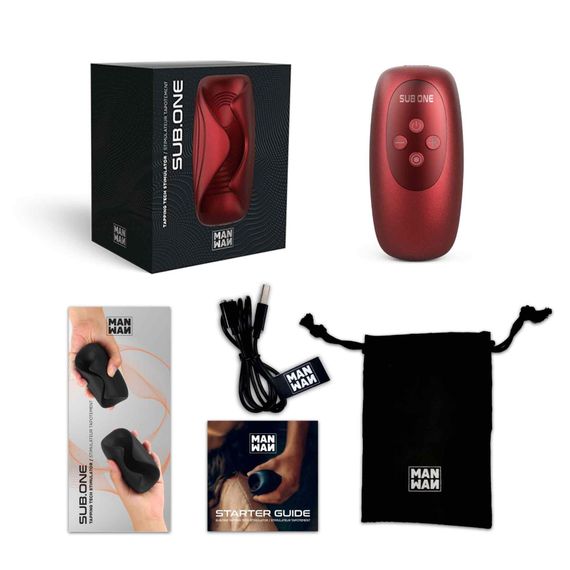 Мастурбатор з вібрацією Manwan SUB.ONE Velvet Red | Зображення 5