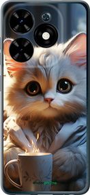 Чохол на Tecno Spark Go 2024 Білий кіт "5646u-3432-2448"