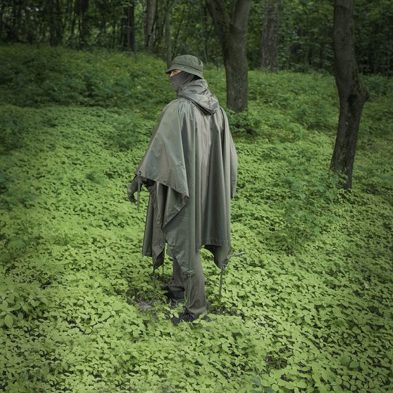 Плащнамет, Пончо-тент, Армійський дощовик пончо, Тактичний дощовик пончо, Дощовик ВСУ | Зображення 4