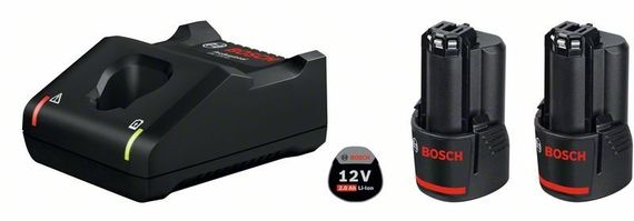 Набір акумуляторів + зарядний пристрій Bosch, GBA 12В 2х2.0 Aч, ЗУ GAL 12V-40 (1.600.A01.9R8)