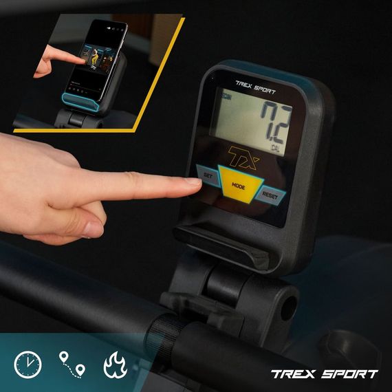 Гребний тренажер Trex Sport TX-580RM Rein чорний | Зображення 4