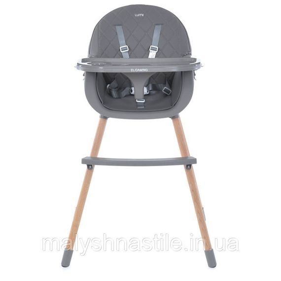 Стульчик для кормления LUMI ME 1111 Gray экокожа | Зображення 1