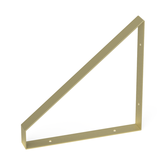 Кронштейн для полиці з металу 254×30mm, H=250mm Золото