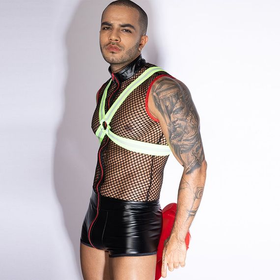 Чоловічий еротичний костюм пожежного JSY 9152 One Size | Зображення 1