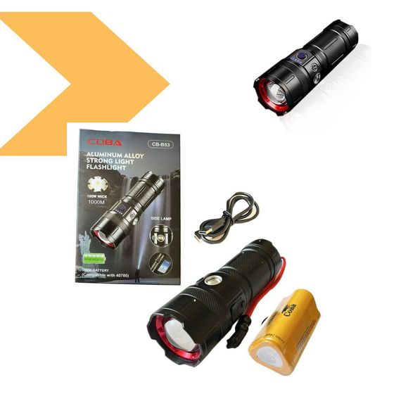 Ліхтар з функцією Power Bank, індикацією заряду, ЗУ Type-C, zoom XPRO CB-B53-TG (47488-B53_449) | Зображення 1