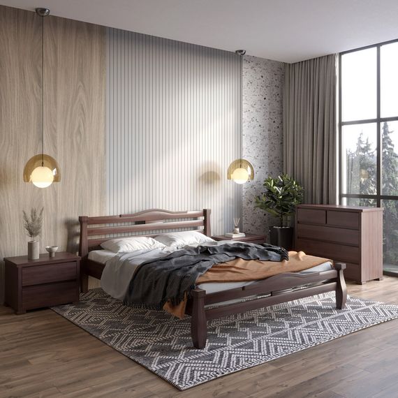 Односпальне ліжко Mebigrand Монако Горіх темний 80х190 см (MBG-1819)