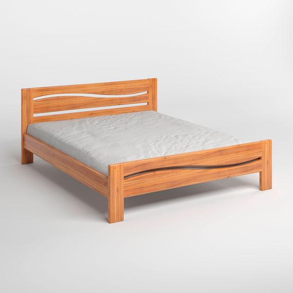 Двоспальне дерев'яне ліжко Mebigrand Неаполь Вільха 140х200 см (MBG-3693) | Зображення 1