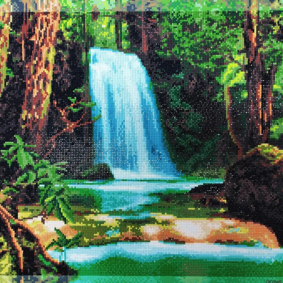 Алмазная мозаика Водопад 40х50 см ColorArt SP030 | Зображення 6