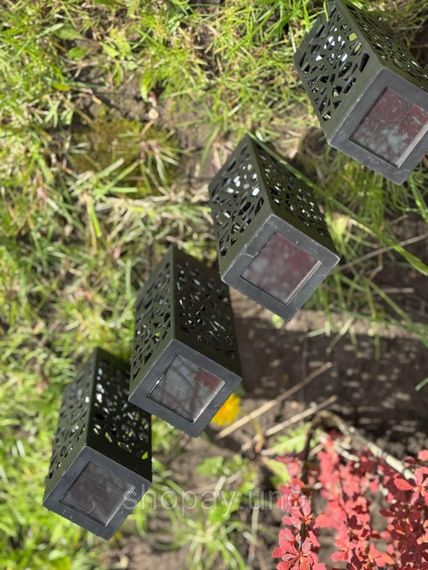 Уличный садовый ажурный светильник / Садовый фонарь на солнечной батарее garden light 4шт | Зображення 6