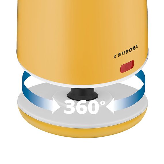 Чайник електричний Aurora 3407AU 2 л жовтий | Зображення 2
