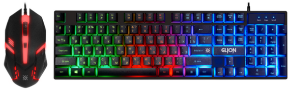 Комплект Defender Glion C-123 USB UA Black (45122)