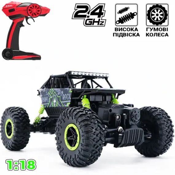 Машинка на радиоуправлении джип-вездеход Climbing  на амортизаторах полноприводная с протекторами и большими | Зображення 9