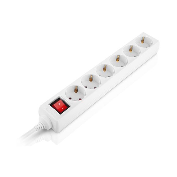 Мережевий фільтр живлення REAL-EL RS-6 Protect M 1.8m, white (EL122300031) | Зображення 2
