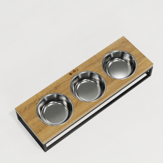 Миски на підставці для котів та маленьких собак Hollky Base Bar (3 × 0,45 л) Bar-54187-GRNT | Зображення 5