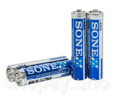 Батарейки солевые SONEX AAA R03 мини-пальчиковые, 4 шт в комплекте
