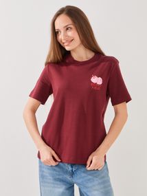 Футболка з принтом жіноча GENUA G01137-0053 XL Бордовий shop (2000999606809)