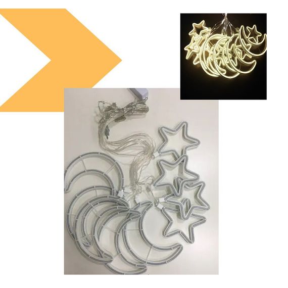 Світлодіодна гірлянда-світлова завіса Xmas Copper Curtain 4,3 м з 5 зірками XPRO (47647-7260_494) | Зображення 1