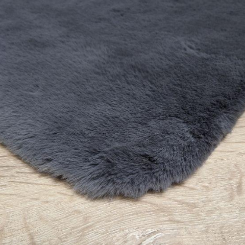 Килимок для підлоги з еко-хутра ТМ Dariana Elegant 60*120 см темно-сірий | Зображення 1