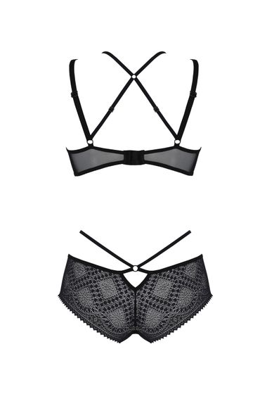 Комплект Passion DROSERA BIKINI black, S/M, бюстгальтер і трусики-кюлоти | Зображення 3