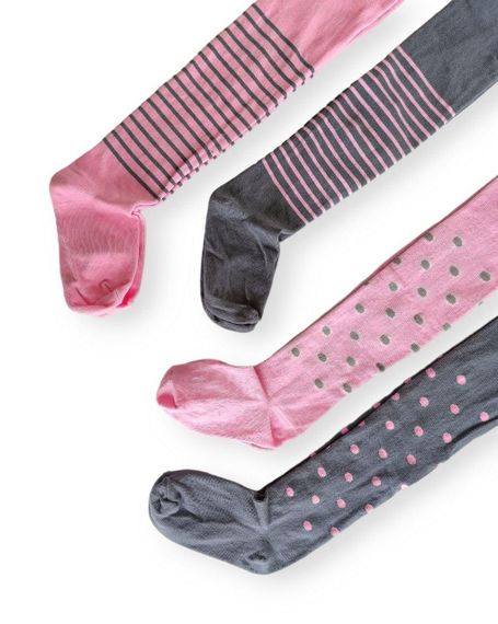 Колготки з візерунком для дівчинки TwinSocks 128-134/8-9 років, Рожевий | Зображення 1