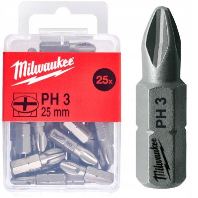 Набор бит Milwaukee PH3, 25мм, 25шт (4932399588) | Зображення 1