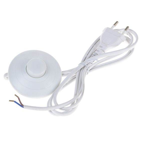 Шнур с круглым выключателем P-2S white 1,8m | Зображення 1