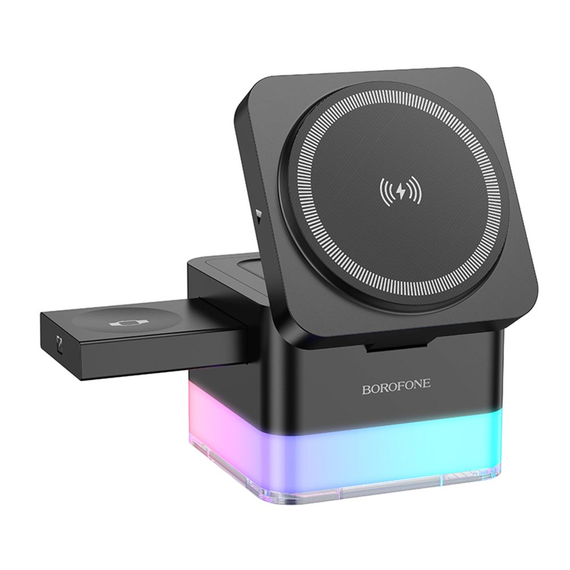 Бездротовий Зарядний Пристрій Borofone BQ34 3 in1 Magnetic 15W For iWatch | Зображення 2