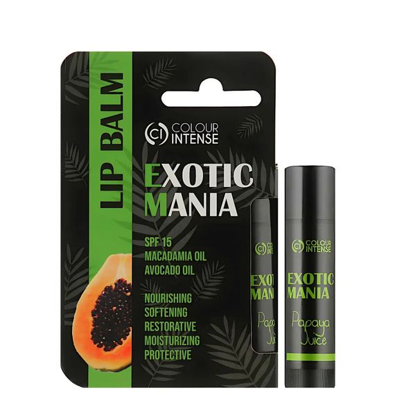 Зволожуючий бальзам для губ Colour Intense Exotic Mania з ароматом папаї, 5г